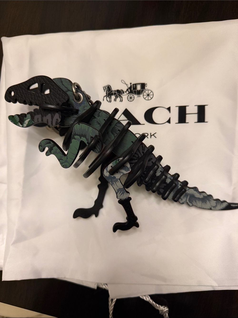 COACH X KAFFE HUGE Camo T-Rex Bag Charm